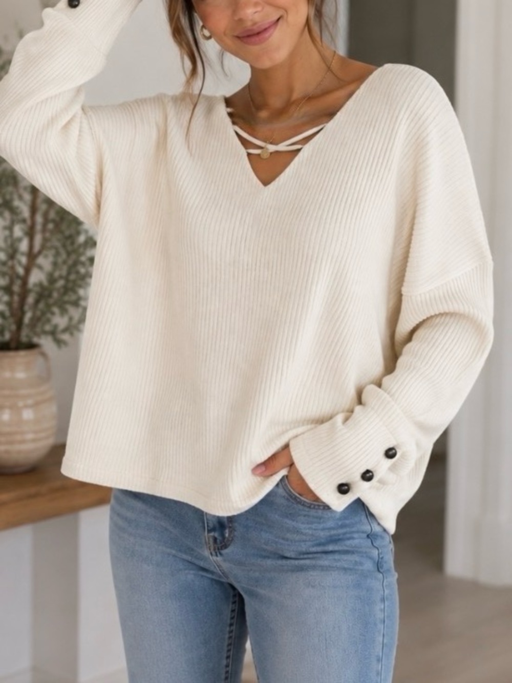 Collection Women’s Ribbed Sweater – 2XL - Picture 4 of 4